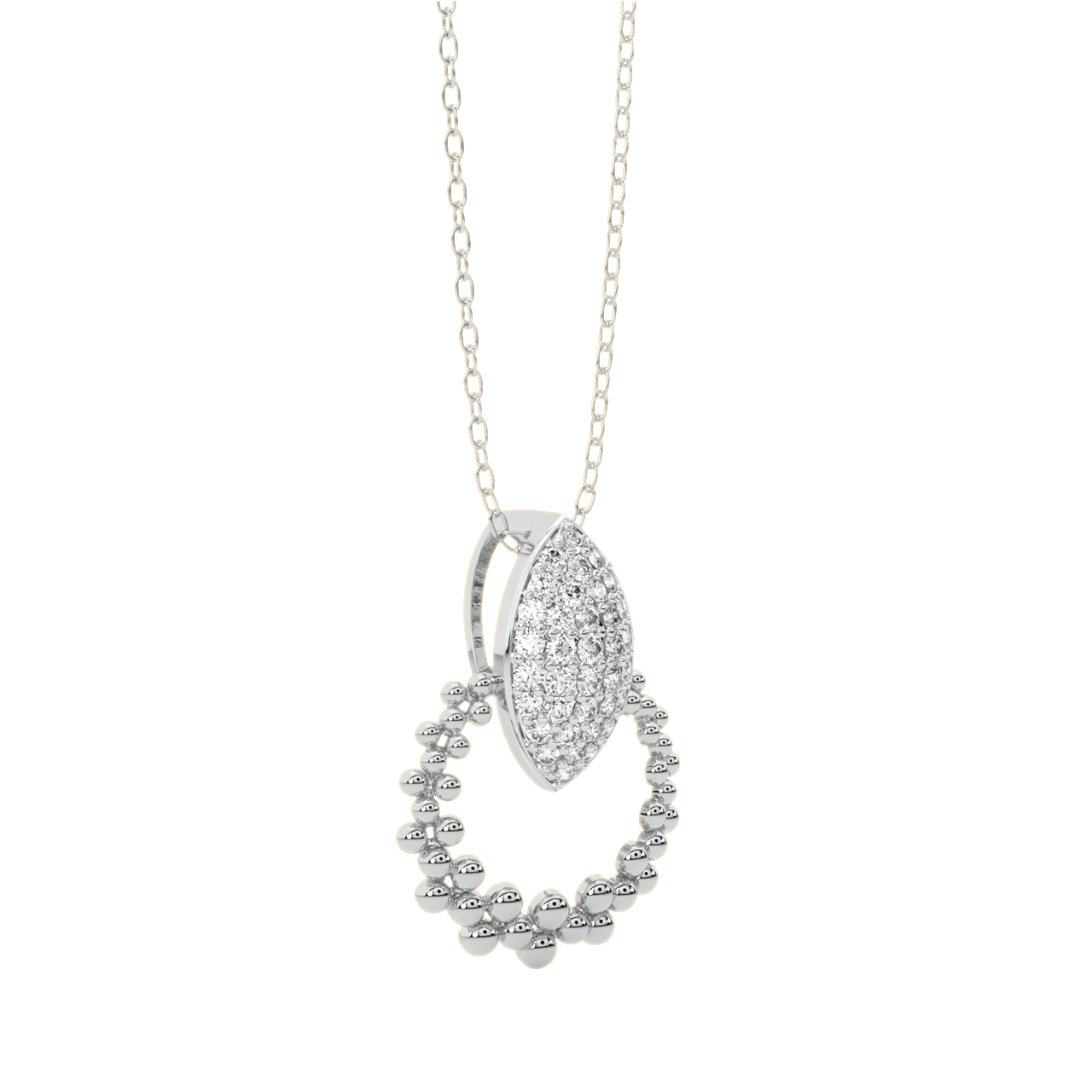 Zoey Round Diamond Pendant